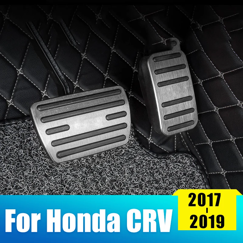 

Aluminum alloy Car Styling Accelerator Gas Pedal Brake Pedal Cover Non Slip Pad AT For Honda CRV CR-V 2017 2018 2019 Accessories