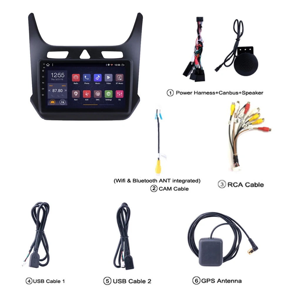 Car Radio 2G+32G for Chevrolet cobalt 2016 2017 2018 GPS Navi Multimedia System Video Player Androi