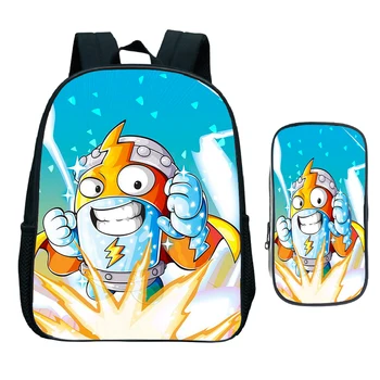 

2 Pcs/set Super Zings Backpack Cartoon Game School Bags Boys Girls Primary Kindergarten Bagpacks Kids Toddler Bags