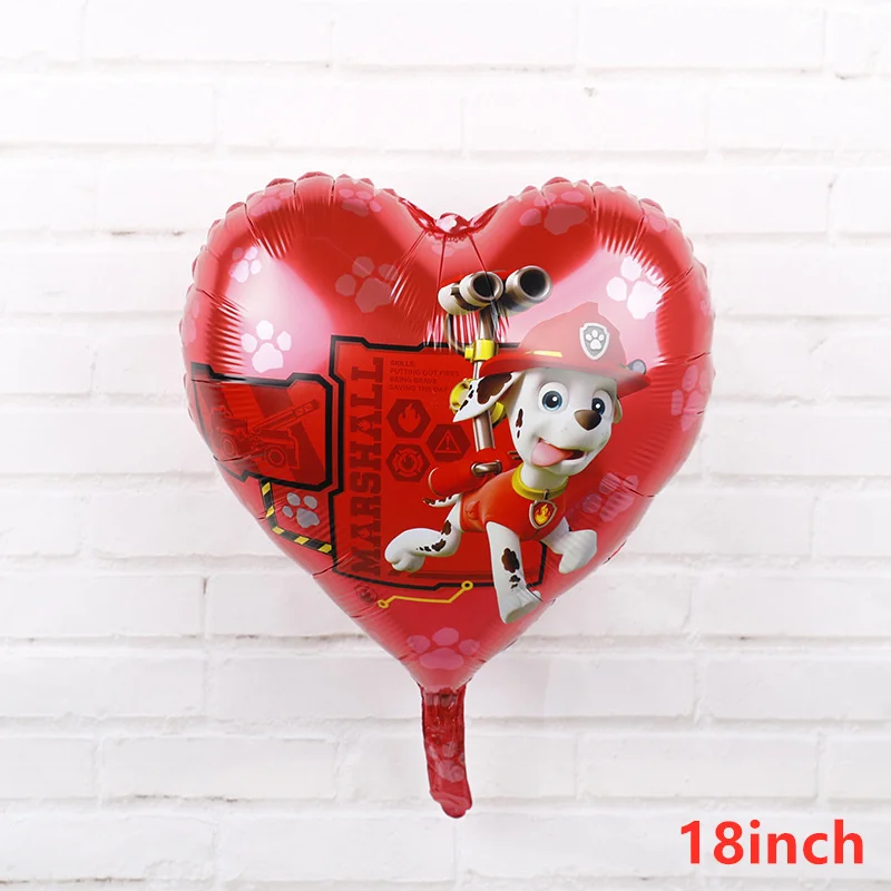Balloon A-1PCS Дизайн «Щенячий патруль» для мальчиков, украшения для дня рождения, воздушные шары, бумажные стаканчики и тарелки, одноразовые столовые приборы для малышей - Цвет: Balloon A-1PCS