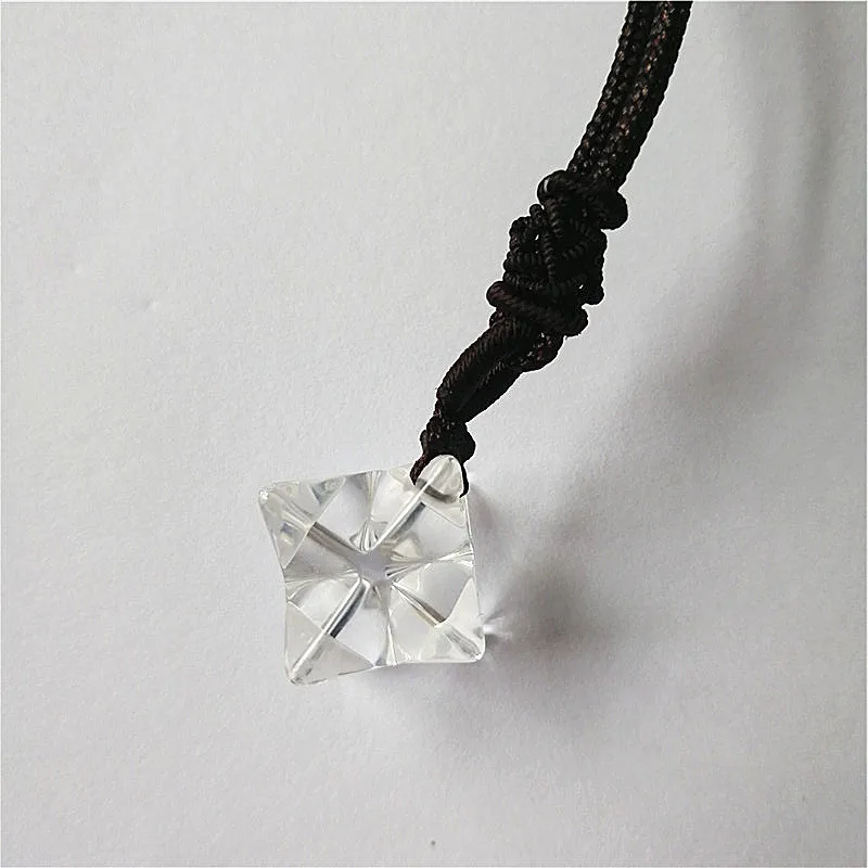 Natural stone quartz white crystal pendant pendulum merkaba pendants chakra pendule suspension healing 2