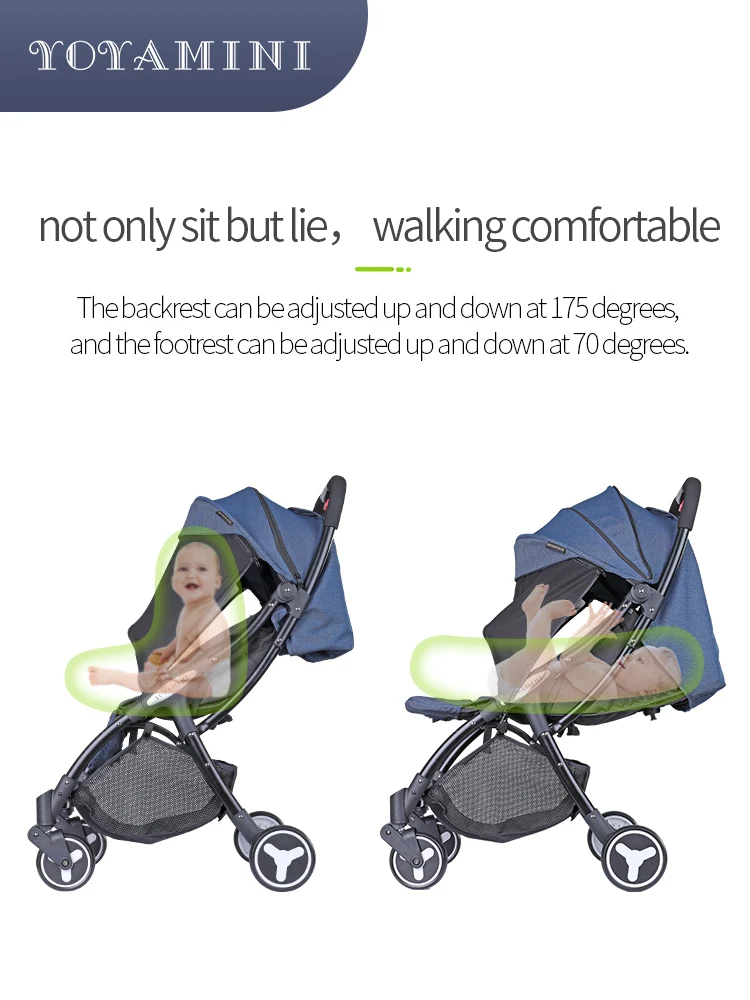  Ultra lightweight baby stroller stroller can sit and lying can be folded on the plane portable mini