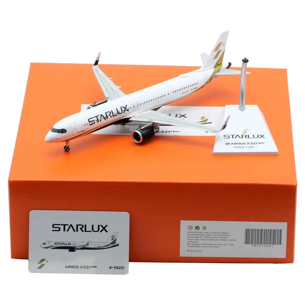 

1:200 Alloy Collectible Plane JC Wings EW221N001 Starlux Airlines Airbus A321NEO Diecast Aircraft Jet Model Reg#B-58201