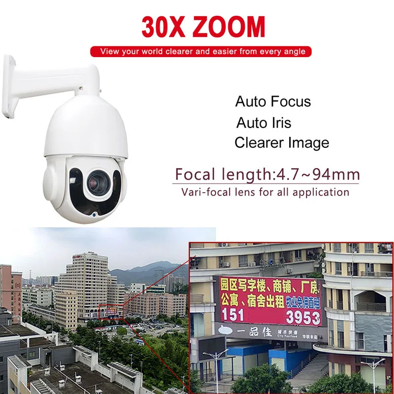 CCTV безопасности Открытый высокоскоростной купол AHD 1080P PTZ камера CVI TVI CVBS 4в1 2MP 5MP 30X зум коаксиальный PTZ контроль День Ночь ИК