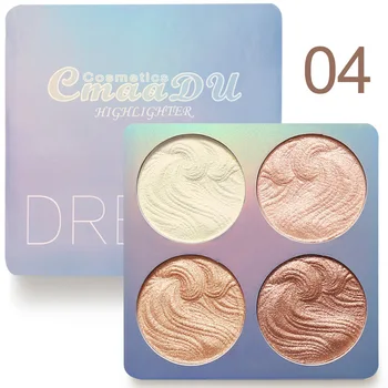 4Color Face Highlighter Palette Bronzer Contouring Highlight Powder Makeup Face Shimmer Shine High Lighter Iluminador Maquillaje 4 4Color Face Highlighter Palette Bronzer Contouring Highlight Powder Makeup Face Shimmer Shine High Lighter Iluminador