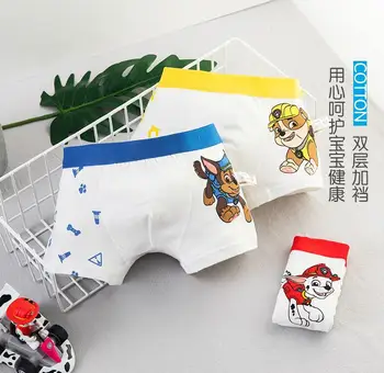 

New 1stks/zak PAW PATROL Baby cotton shorts chase Marshall Cartoon Kids Panties 3-6 years chinderen birthday Christmas gift toy