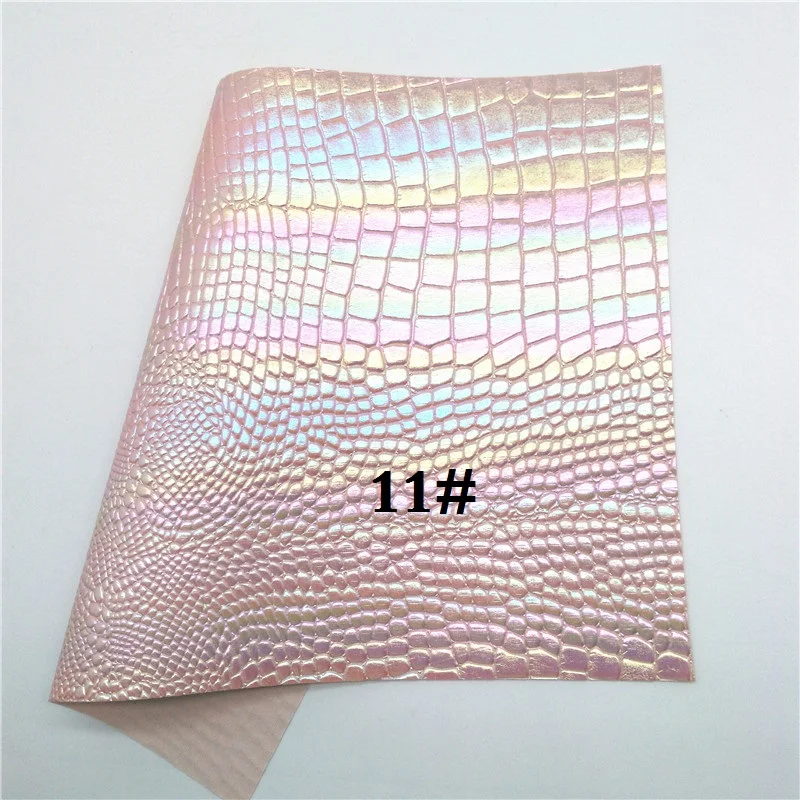11 Glitterwishcome 21X29 см A4 размер винил для бантов под крокодиловую кожу тиснение искусственная кожа листы для бантов, GM701A - Цвет: 11