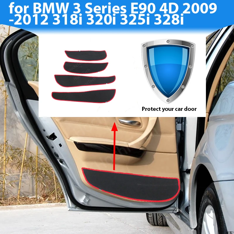 Наклейка с боковыми краями крышки двери внутри защитный ковер для BMW 3 серии E90 4D