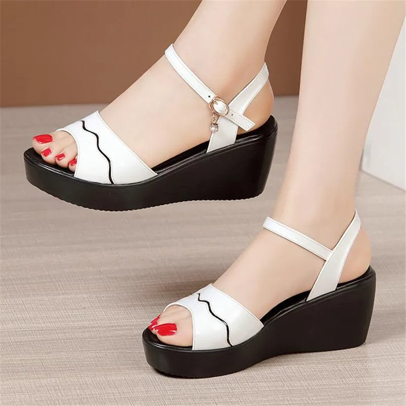 perdonar Conciliar Santuario Sandalias de tacón alto con plataforma para mujer, zapatos de oficina, talla  34-43 - AliExpress