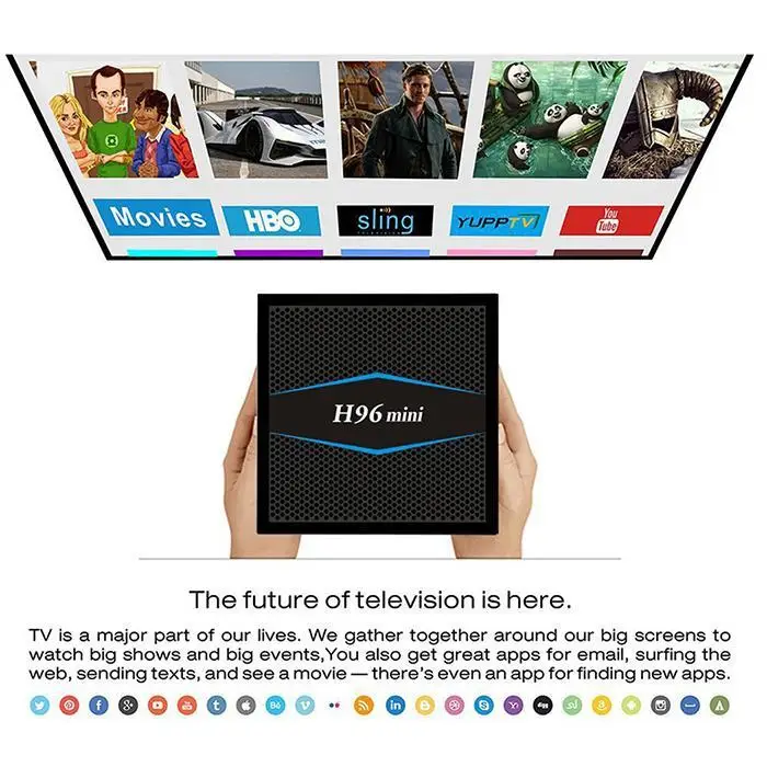 H96 Мини Сетевой Комплект Топ коробка Четырехъядерный Мини HD двойной Wi-Fi Bluetooth инфракрасный пульт дистанционного управления 4,0 Android 7,1 комплект