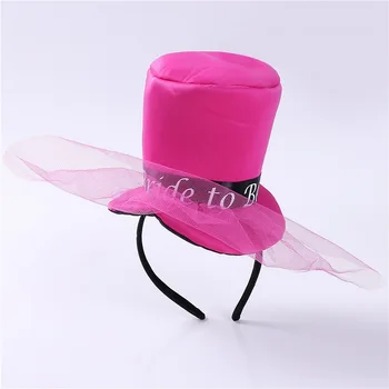 

Bride To Be Mesh Top Hat Headband Hair Hoop Engagement Bridal Shower Hen Night Party Gifts home decor wedding birthday
