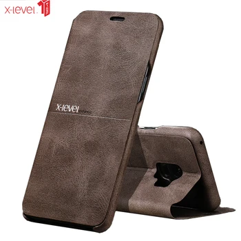 

For Samsung Galaxy S9 S9+ S8 S8+ Case Cover X-Level Retro Leather Flip Case for Galaxy Note 9 Note8 Phone Shell with Top Quality