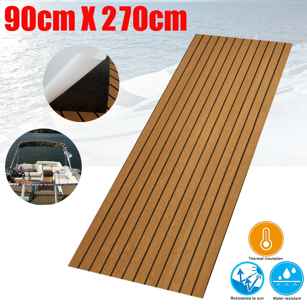 Eva Faux Self Adhesive Teak Decking Sheet For Boat Yacht Marine