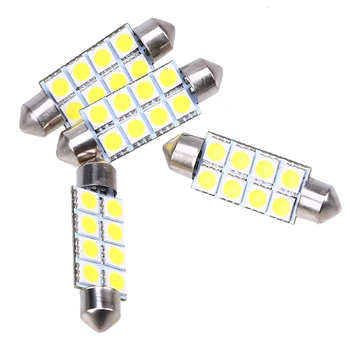 

4 Pics 5050 White Micro General Car Interior Festoon Dome LED Light Bulbs Lamp For Toyota Honda BMW VW Daytime Running Lights