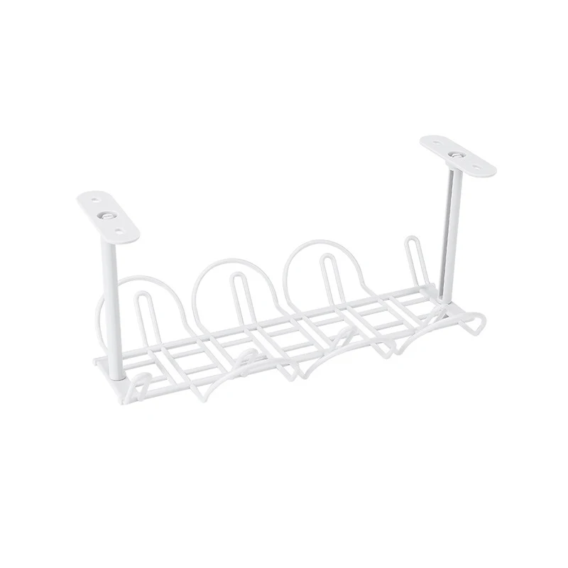 Белый Socket Storage Mesh Basket Cable Wire Finishing Frame Table Bottom Organizer Rack Free Punch Router Plug Holders Hanging Shelf - Цвет: Белый