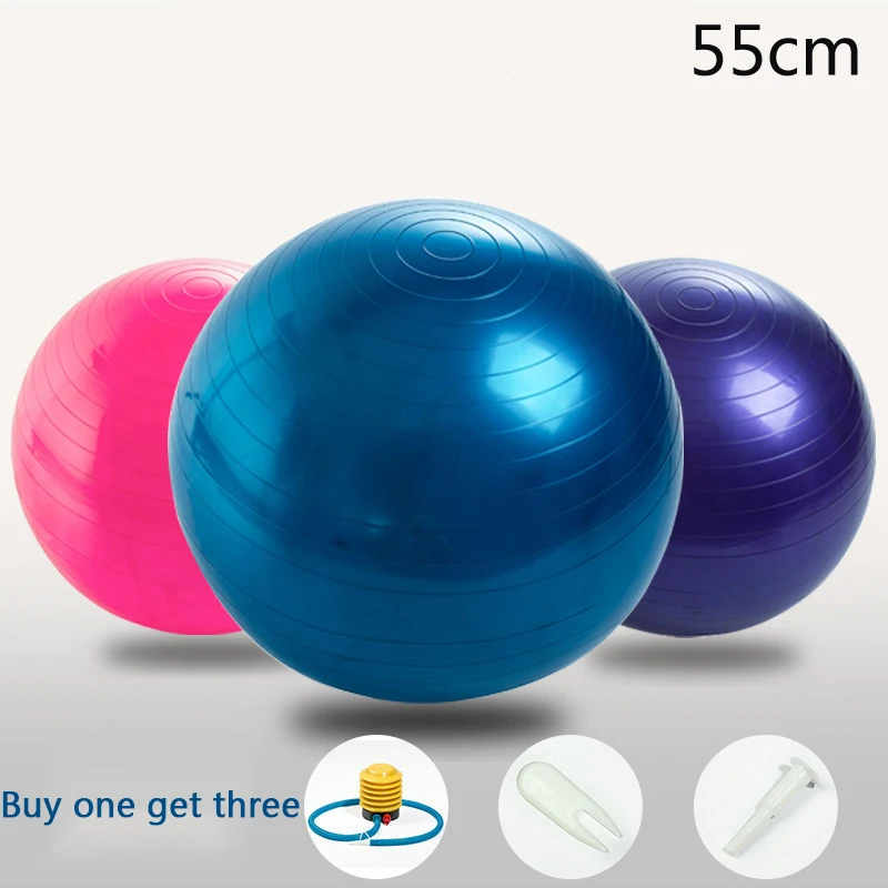 18'' Yoga Ball With Pump Fitness Pilate Birthing Home Exercise Massage Gym US 