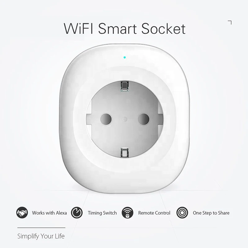 Смарт-маршрутизатор Wi-Fi подключение Plug розетки с дистанционным управлением Wi-Fi Smart Plug Совместимость с iOS и Android Amazon Alexa и Google Home
