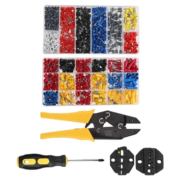 

2 in 1 Crimping Tool Crimping Pliers Wire Terminals Crimping Tool(AWG23-10,AWG23-7) 0.25-10mm2 Ratchet Wire Crimping Tools