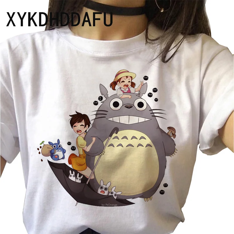 Totoro T Shirt Women Kawaii Studio Ghibli Harajuku Tshirt Summer Clothes Cute Female ulzzang T-shirt Top Tee japanese Print