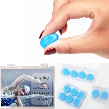 

6 Pcs Ear Plugs For Sleeping Swimming Waterproof Earplugs Soft Silicone Mud Best Ear Plug Noise Reduction Ear Protection