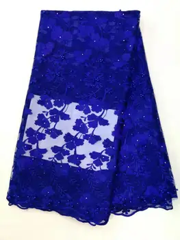 

2020 French Mesh Cord Lace Fabric With beads High Quality New African Milk Silk Lace Fabric For Nigerian Wedding Dress BL373