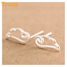 Trusta женские серебряные ювелирные изделия 925 пробы, модные милые миниатюрные серьги-гвоздики с крыльями ангела, подарок для девочек, друзей, детей, леди DS26