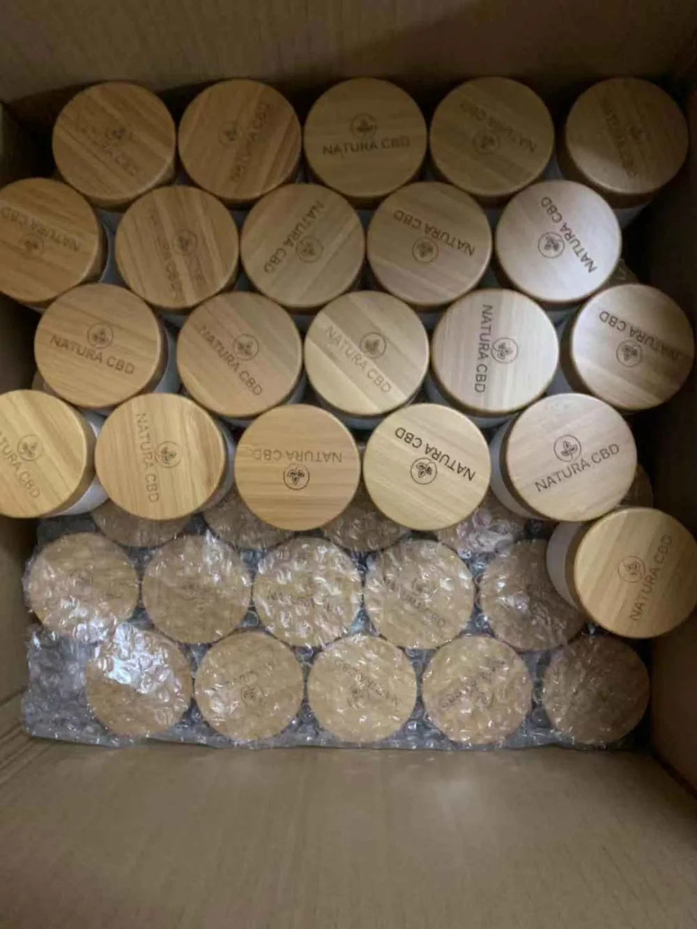 100pcs 1oz 4oz 100g переработанное матовое прозрачное стекло банки с гравировкой на крышки из бамбука бамбуковая стеклянная баночка для косметики для крема для лица