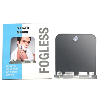 

Wall Hanging For Shaving With Suction Travel Shower Mirror Washroom Home Bathroom Makeup Fogless Shatterproof Razor Holder