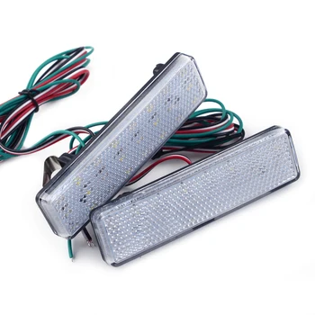 

2pcs LED Rear Bumper Reflector Tail Brake Stop Light White Lens Fit for Opel Vauxhall Vivaro Movano A Renault Master Trafic