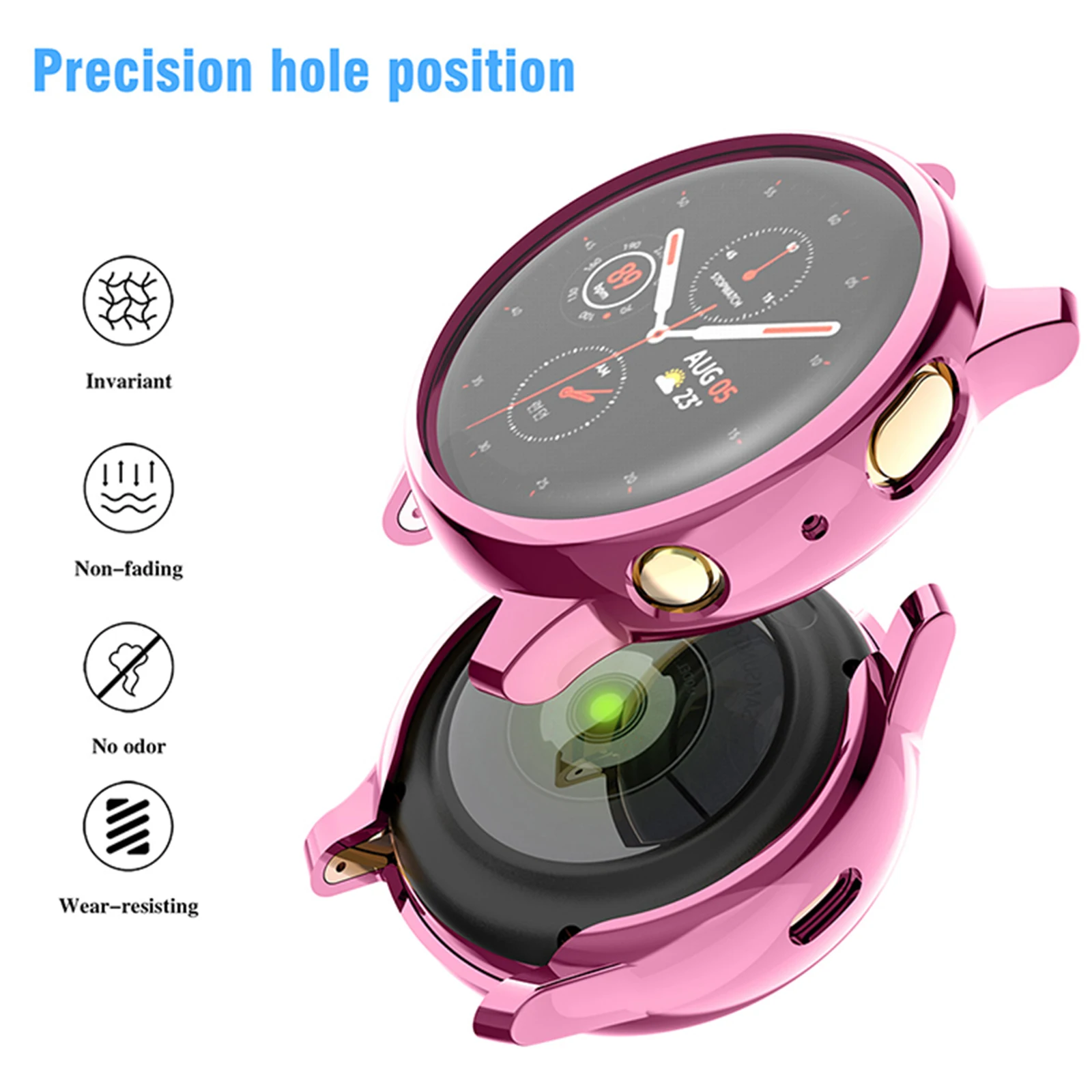 Мягкий чехол из ТПУ для samsung Galaxy Watch Active 2, R830, 40 мм, R820, 44 мм, чехол с рамкой для часов, защитный аксессуар для Galaxy Active2