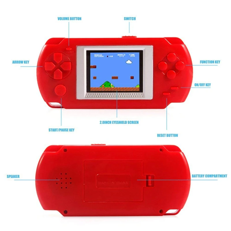 AAAE Top-2Pcs милые конфеты игровая консоль с 200+ классические игры FC игры для детей красный и синий