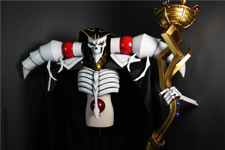 High quality custom made/size Anime Cosplay overlord cosplays Ainz Ooal Gown Costume Full set with props weapons Hallowe | Тематическая