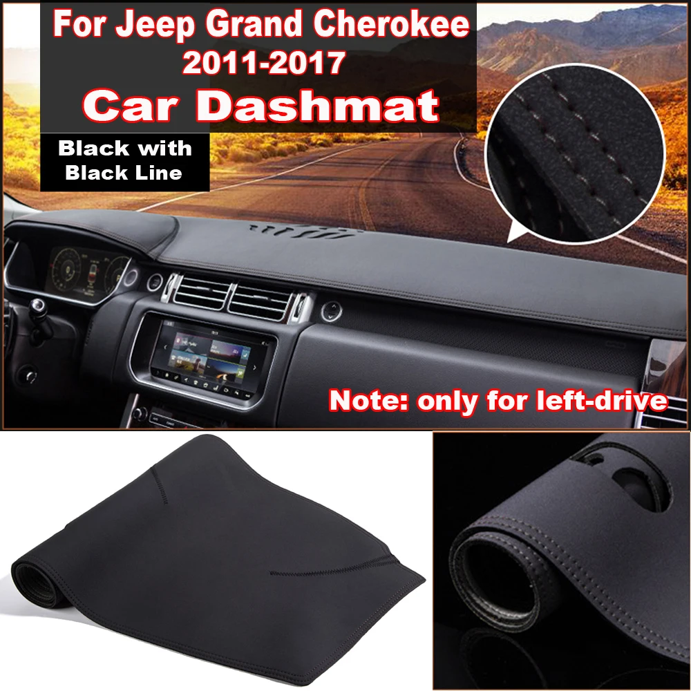 Крышка приборной панели коврик для Jeep Grand Cherokee 2011- 1 шт. Авто черный