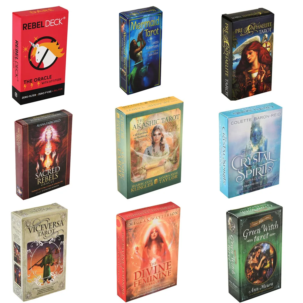 Cartas de oraulo inglés Tarot adiminacion destino juego mesa cartas para mujeres|Карточные игры| |