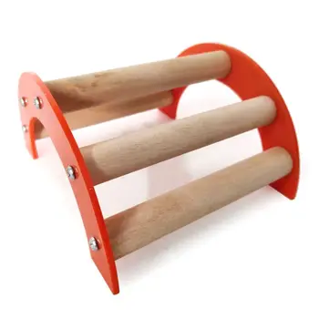 

Natural Wooden Hamster Ladder Molar Toy Activity Platform Rat Hideouts Dwarf