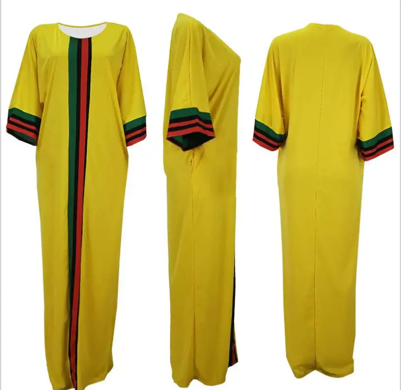 Платье в африканском стиле Осень и зима цифровая печать, тонкое платье с рукавами, новое, модное, Африканское, женское, одежда - Цвет: Цвет: желтый