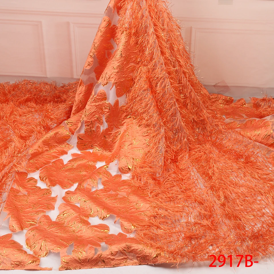 Вышитая парча кружевная ткань красивая африканская ткань жаккард африканская кружевная ткань для вечерние платья QF2917B-1