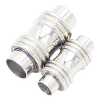 

20pcs/lot engrave logo hole:2/3/4/5/6mm Magnetic Buckles Clasps Connectors fit for Leather Rope Cord for DIY Bracelets End Clasp