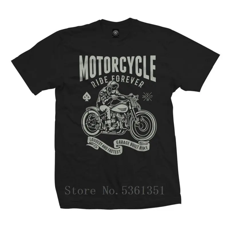 Горячая футболка Ride Forever Bobber Chopper Hd Kustom Байкер Рокер Billy модная футболка