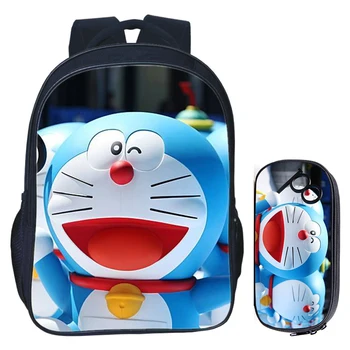 

16 inch Cartoon Doraemon School Bag for Kids Girls Boys Backpack Children School Sets Pencil Bag Toddler Schoolbag