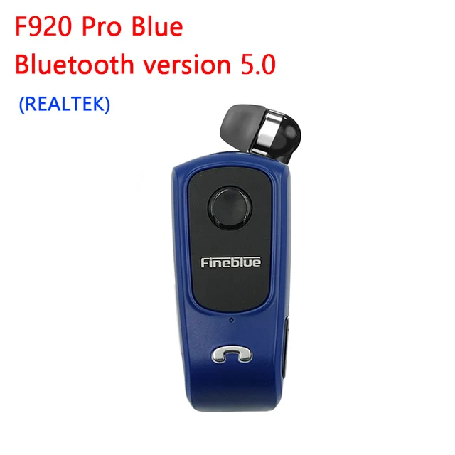 Fineblue F920 Pro Mini Wireless Earphone Retractable Portable Bluetooth Headset Calls Remind Vibration Sport Run Gamer Headphone F920 Pro Blue