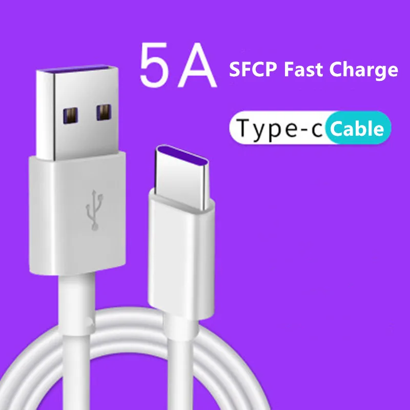 USB Type C Cable For Huawei P30 P20 Pro lite Mate20 10 Pro P10 Plus lite USB 5A Supercharge Super Charger Cable