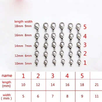

Hematite Plated 10/12/14/16mm Gun Black Metal Lobster Clasps Claw Hooks Nickle Free DIY Jewelry Making Finding 1124
