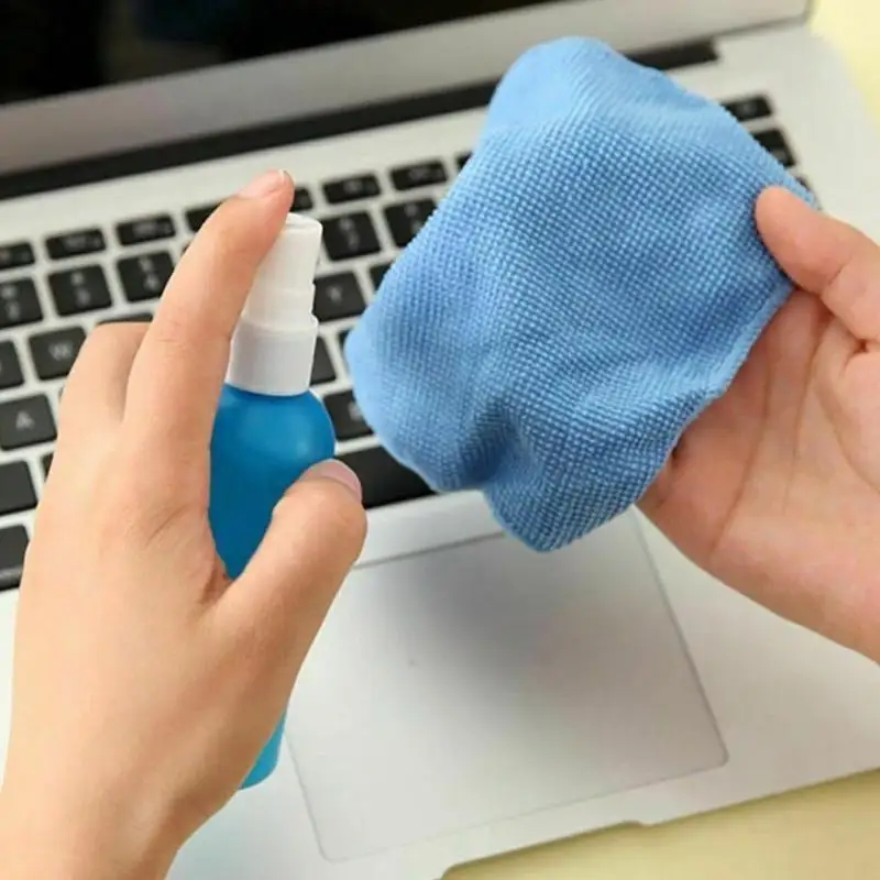 Three-piece Laptop Monitor Cleaning Kit with Liquid Cleaner, Brush, and Cloth Set Description Image.This Product Can Be Found With The Tag Names Computer cleaners, Computer Office, Laptop monitor cleaning kit lcd mobile phone screen