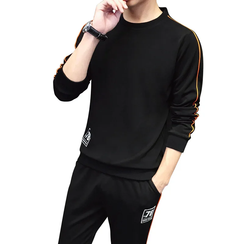 2020 New Fashion Spring Autumn Casual Sports Sweater Suit Men s Long sleeved Set Men s 4