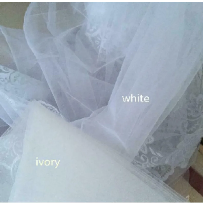 3/4/5-meter-long full-edge lace wedding veil, a layer of tulle bridal veil with comb for weddings and important occasions / wedd
