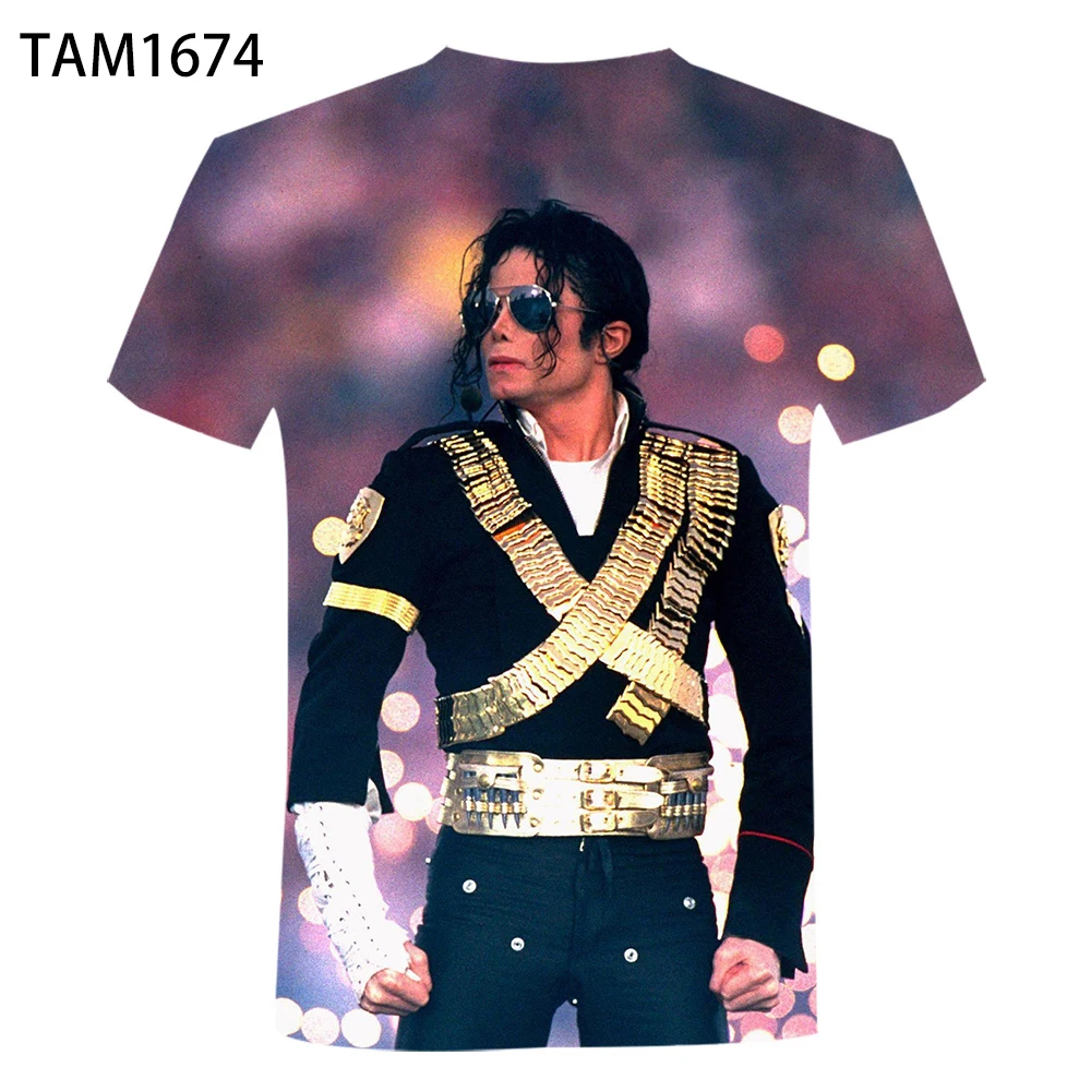 Michael Jackson new fashion cartoon 2021 3D T-shirt printing men's women's children's leisure T-shirt cartoon animation
