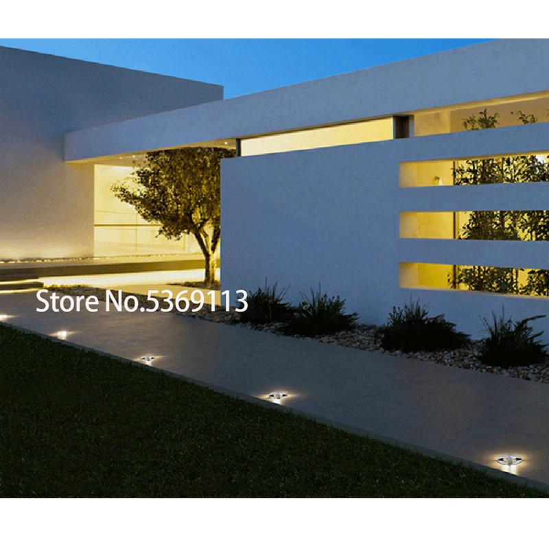 4 Pcs IP67 Waterproof LED Underground Light 1W 3W 5W Outdoor Ground Garden Path Floor Buried Yard Spot Landscape 110V220V 12V 5