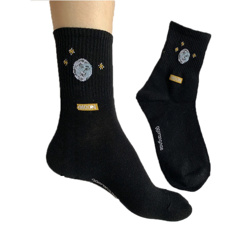 Южнокорейские смешные носки Харадзюку креативные астронавты хлопковые милые