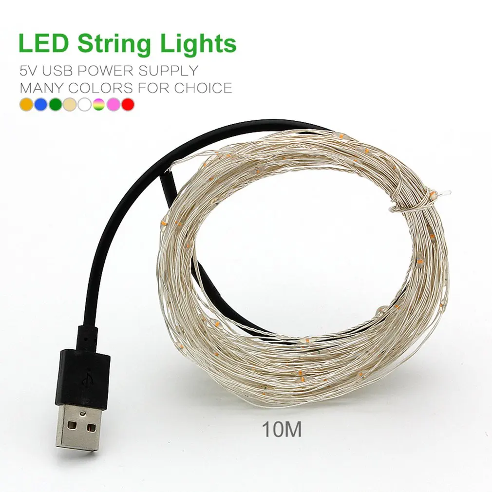 

10M/20M USB LED String Light Waterproof LED Copper Wire String Holiday Fairy Lights For Christmas Party Wedding Decoration